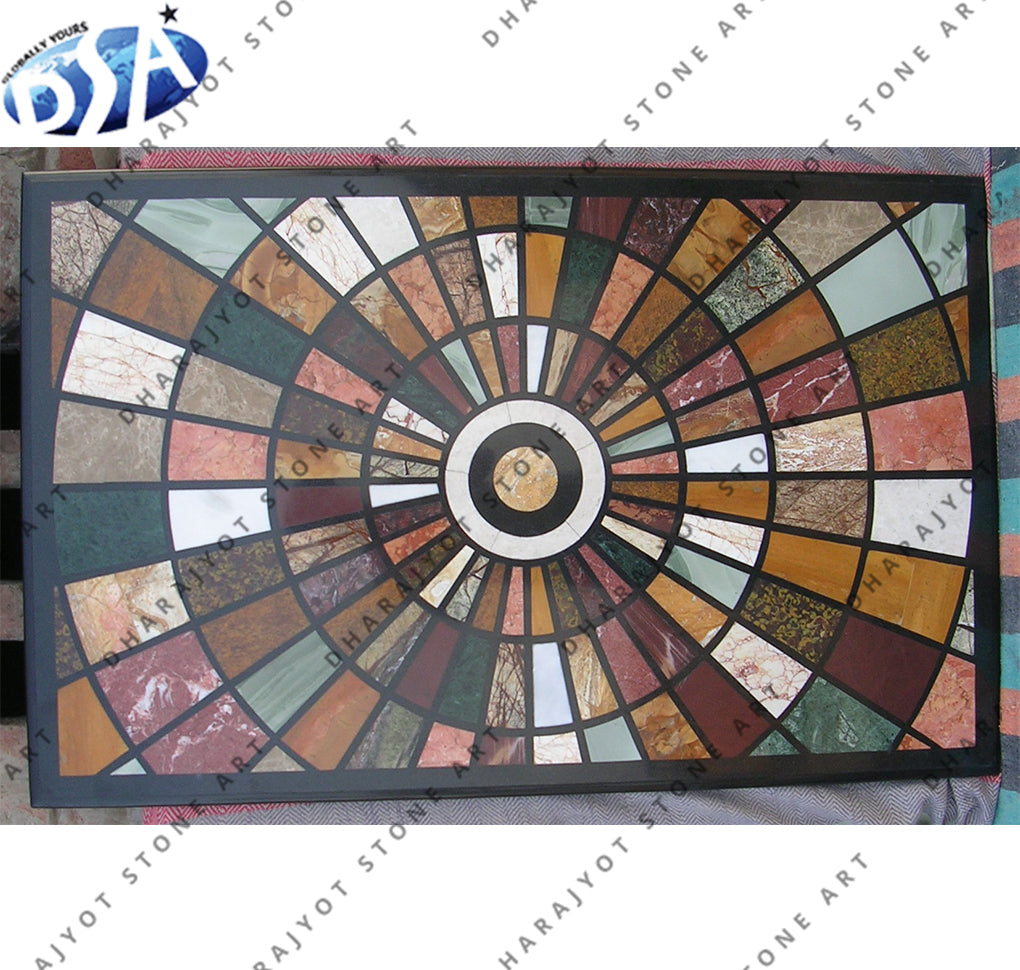 Black Marble Inlay Table Top