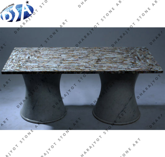 Luxury Rectangular Natural Grey Marble Table Top
