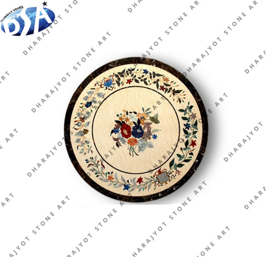 White Marble Round Table Top