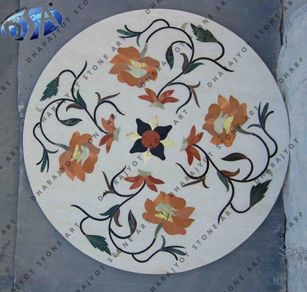 Natural Stone Round Shap Marble Table Top