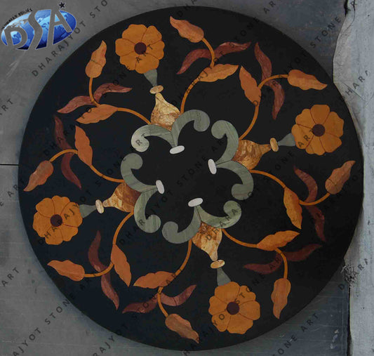 Black Marble Canter Table Top