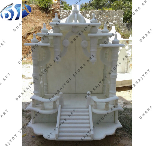 Home Decorative Hand Carved Pure Whit Marble Temple