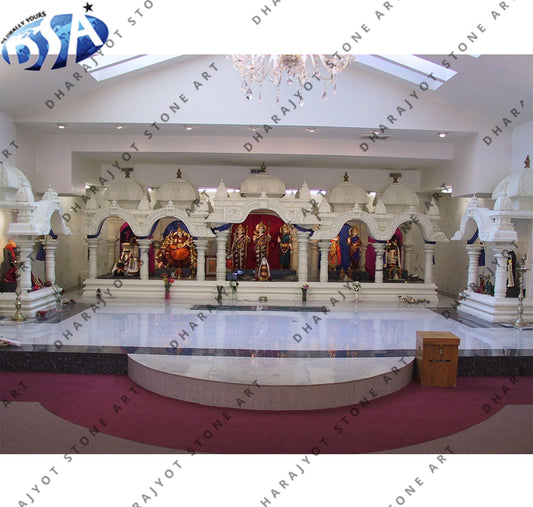 Customized Designed Hand Carved White Marble Temple
