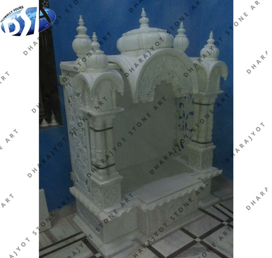 Indoor Carved White Marble Temple