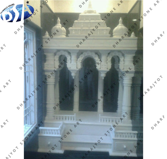 White Marble Carved Designing Temple