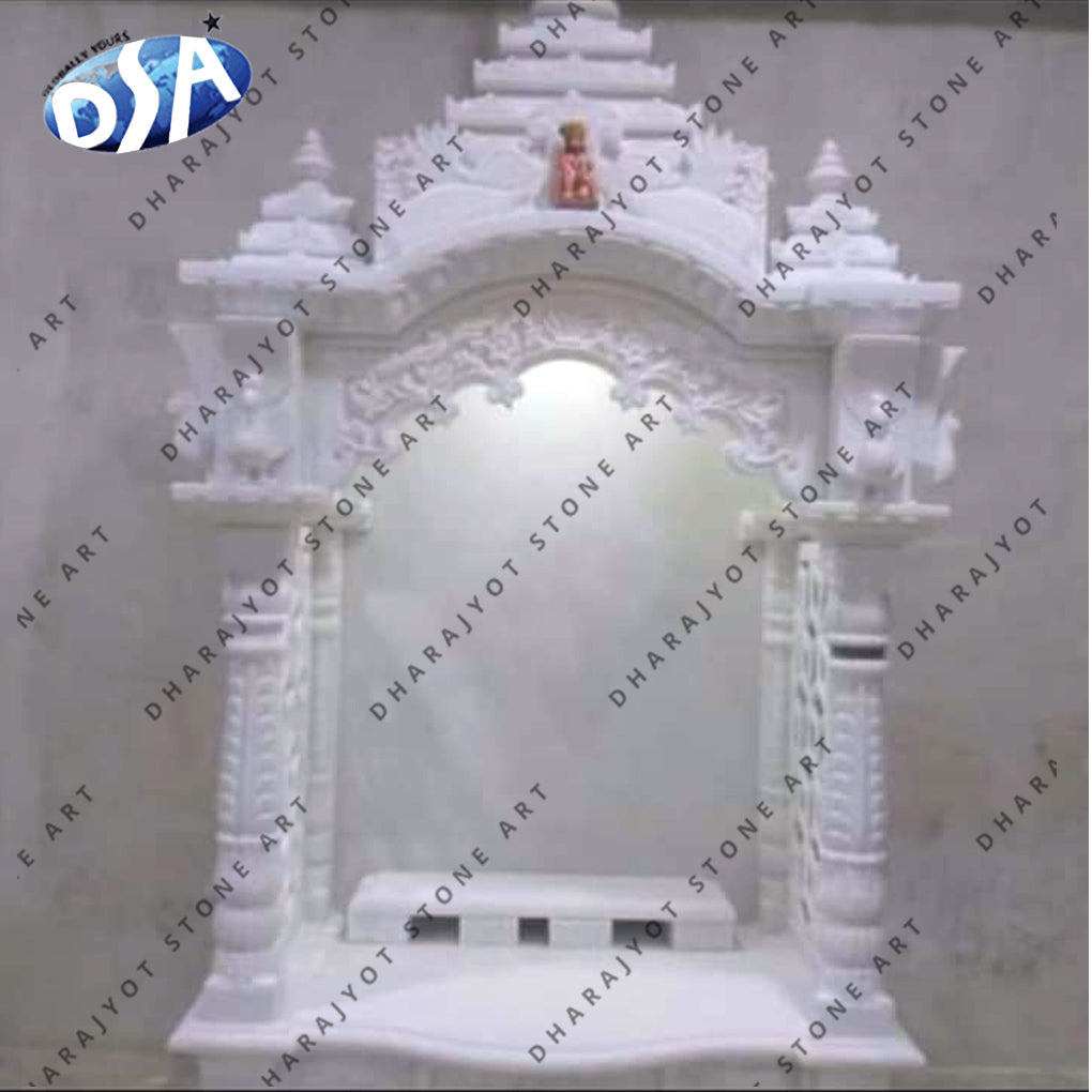 Handmade Decorative White Marble Temple