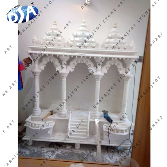 Hand Carving Pure White Marble Temple