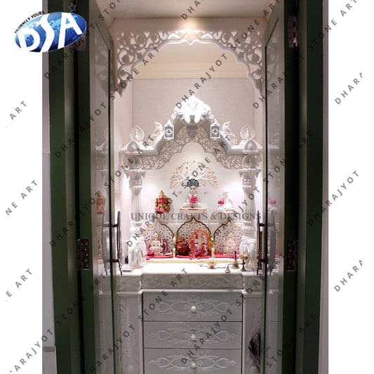 Exclusive Hand Carving White Marble Temple