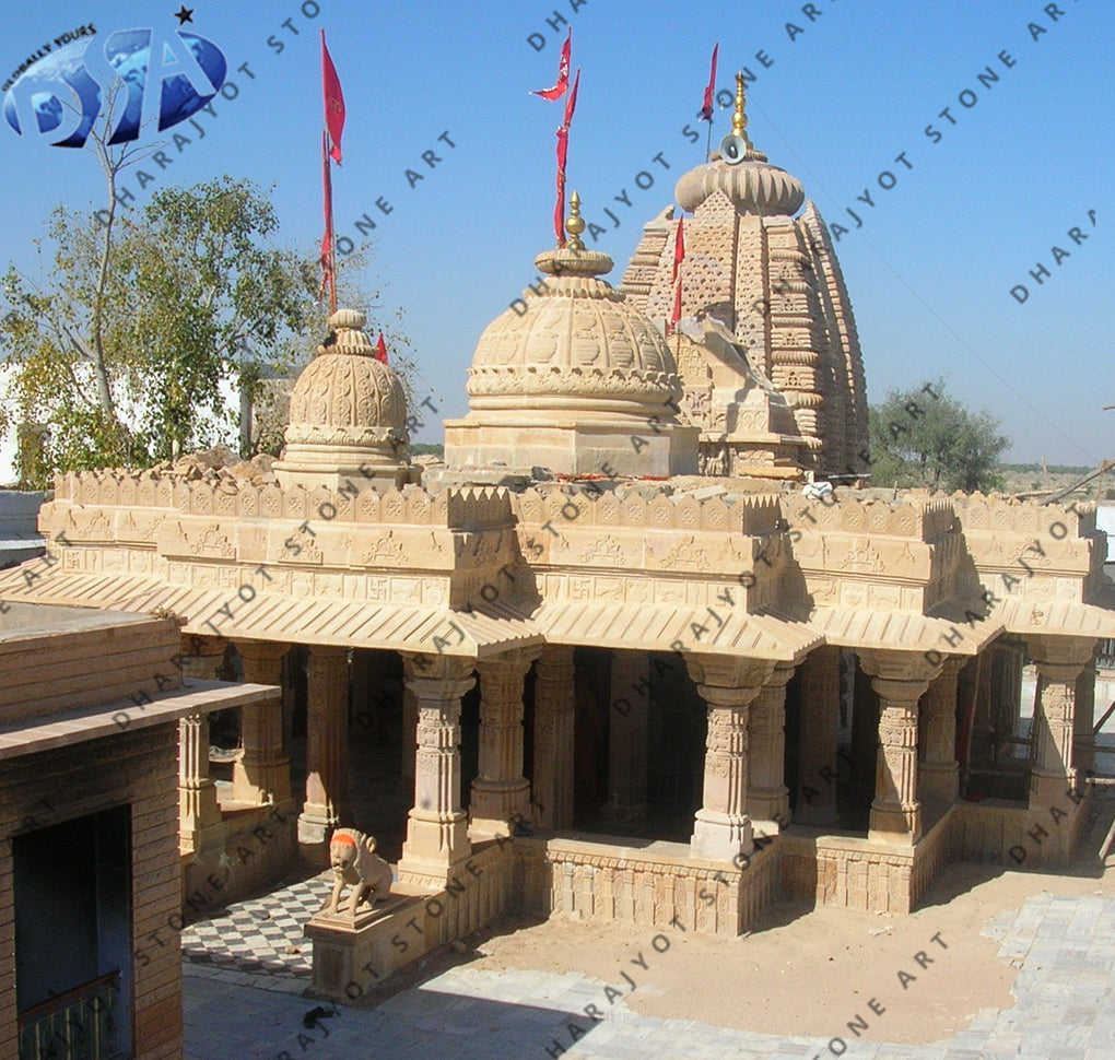 Natural Beige Limestone Stone Temple