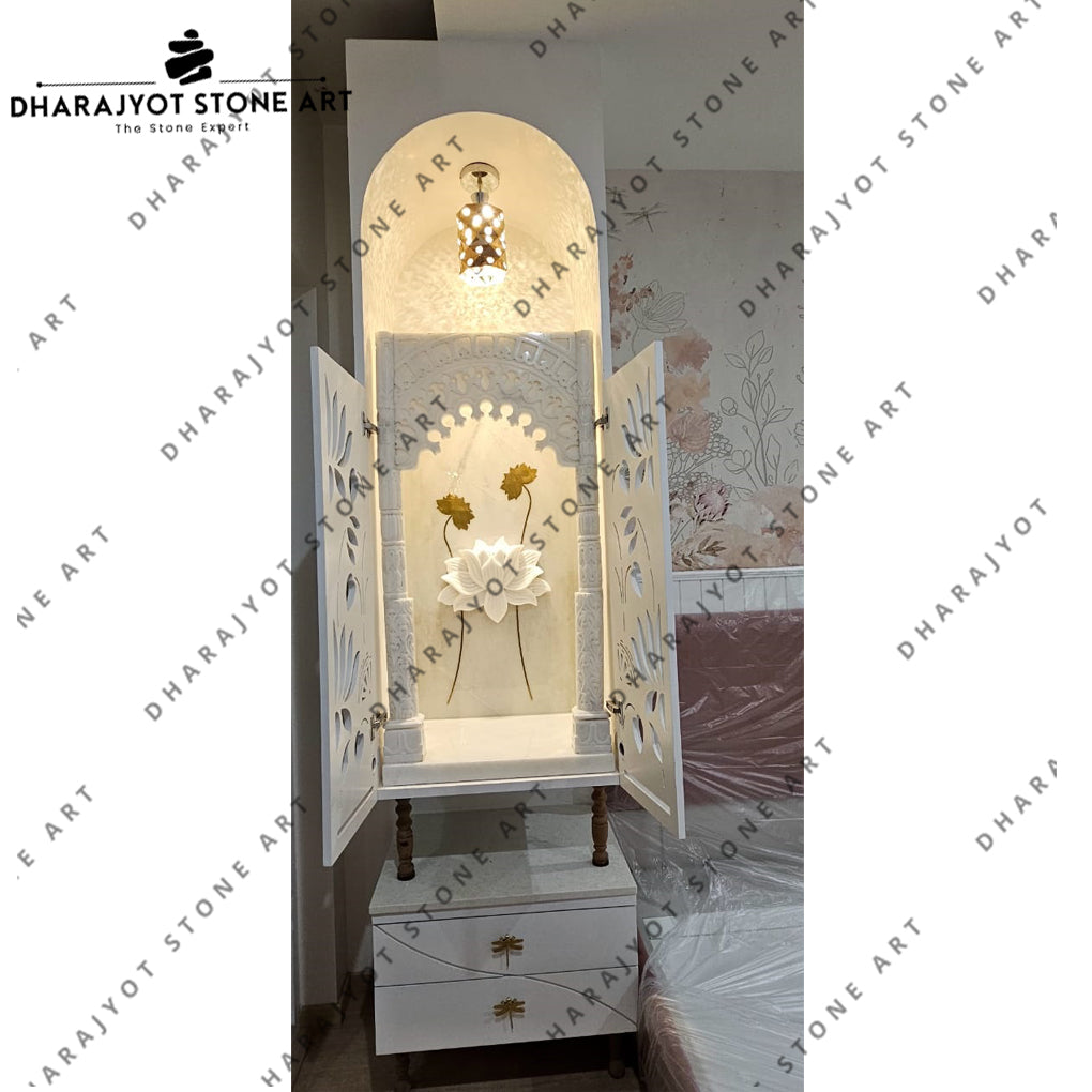 White Marble Hand Carving Home Decoration Temple