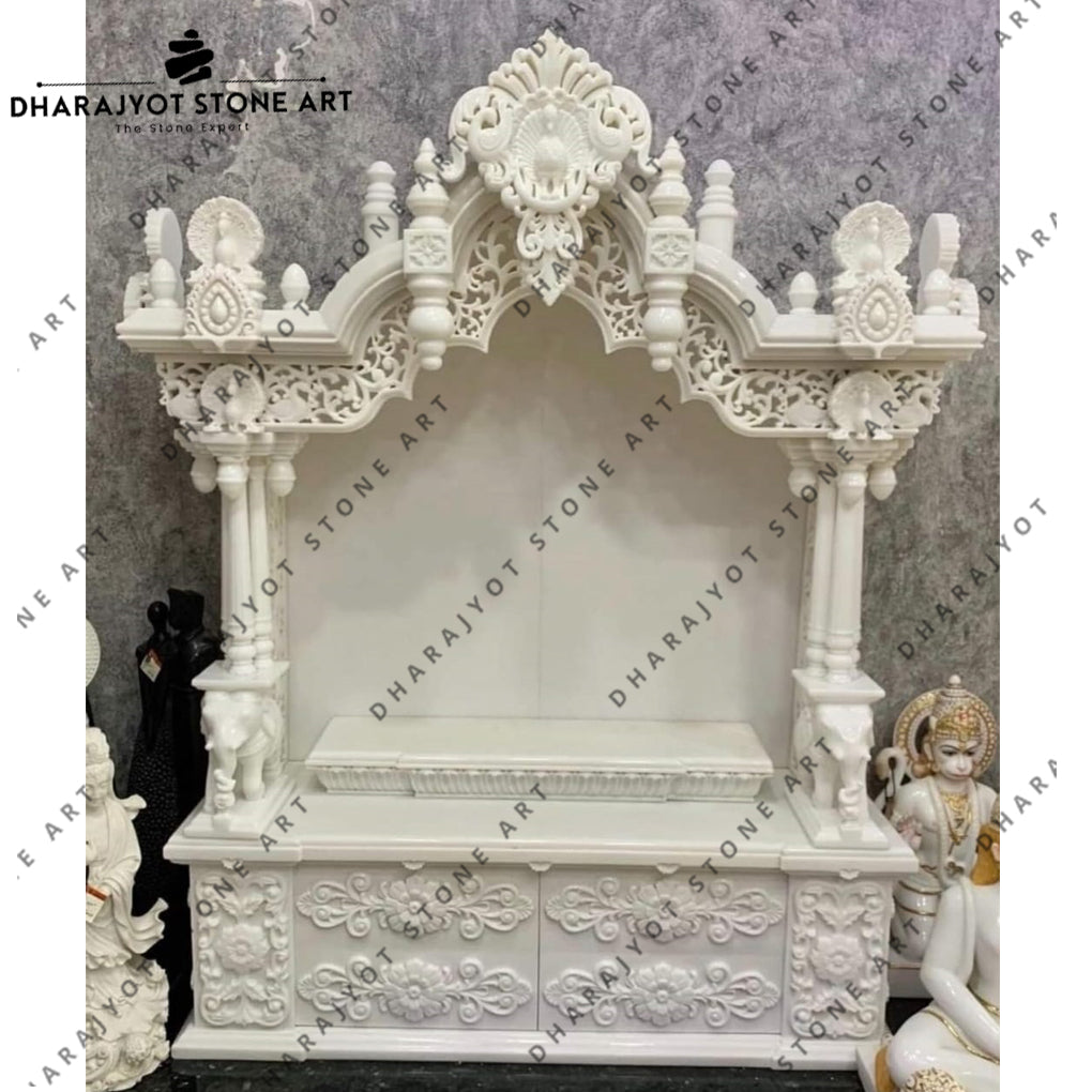 Handmade Antique White Marble Home Decorative Temple
