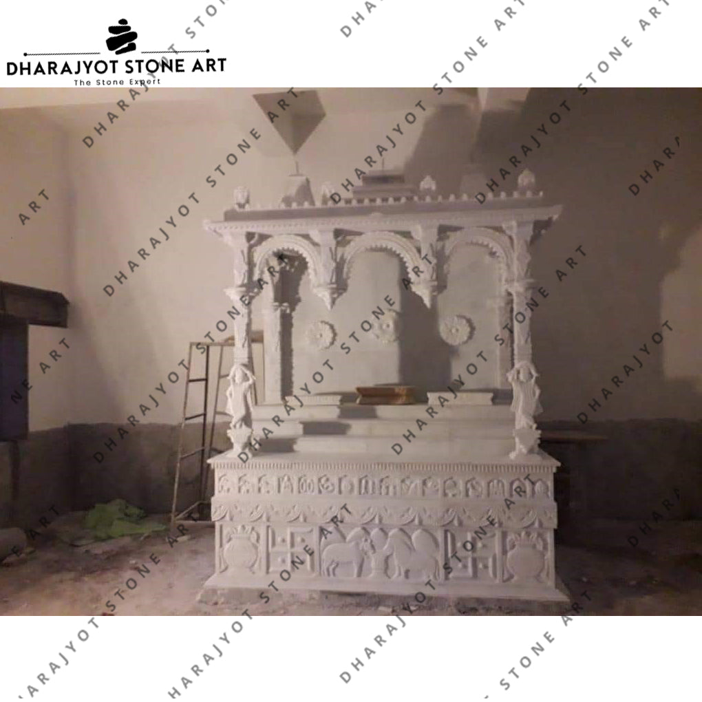 Handmade Marble Gorgeous Designer Indoor Temple