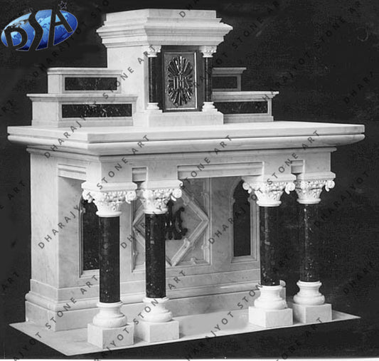 Natural White Marble Decorative Temple