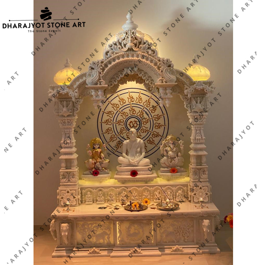 Luxury Spiritual White Marble Home Temple