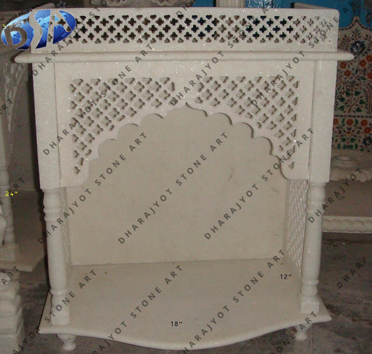 White Marble Hand Craved Exclusive Indoor Home Temple