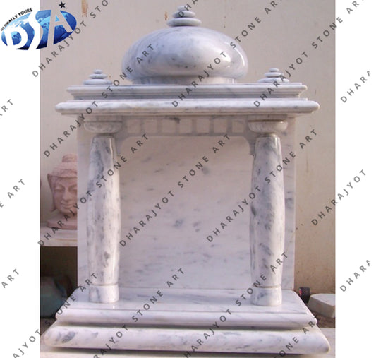 Handmade White Natural Marble Temple