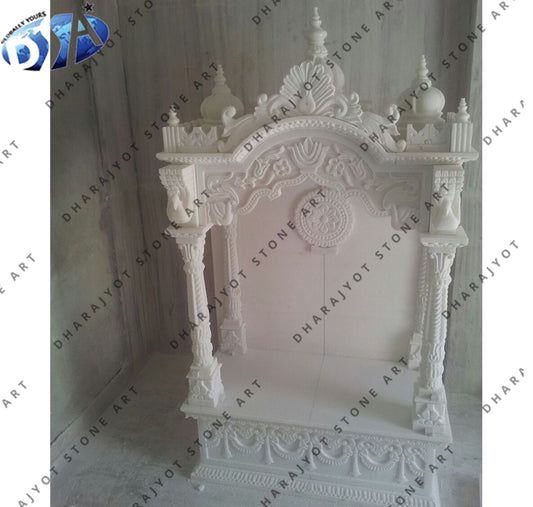 White Traditional Marble Stone Temple