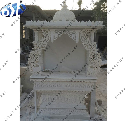 Hand Carved White Marble Temple