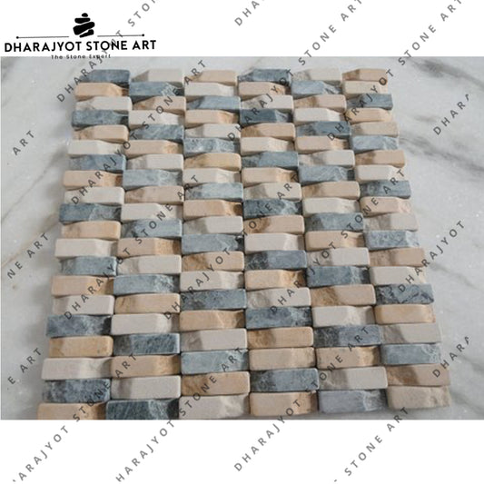 Light Brown Marble Stone Up And Down Mosaic