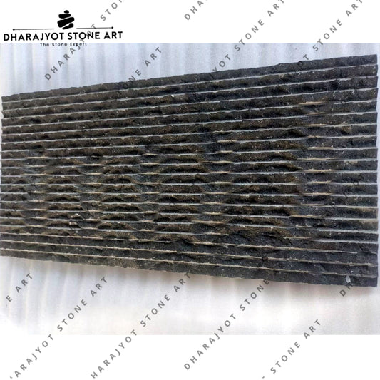 Black 3D Wall Stone Wall Cladding