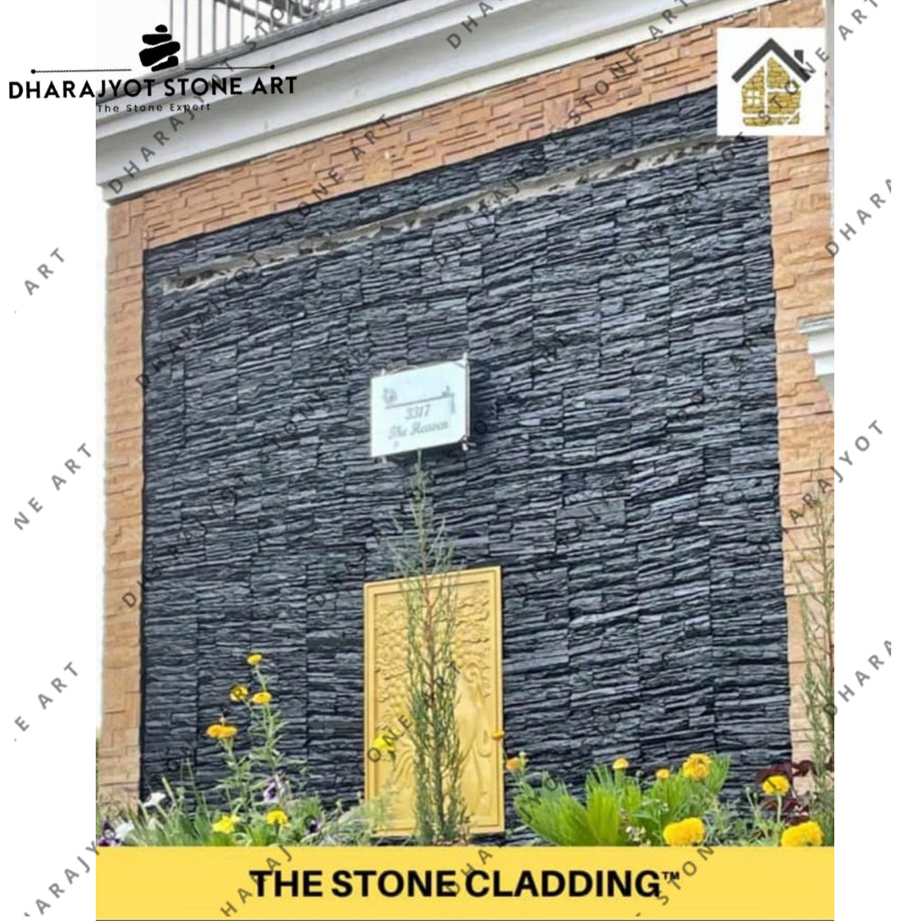 Monsoon Black Sandstone Wall Cladding