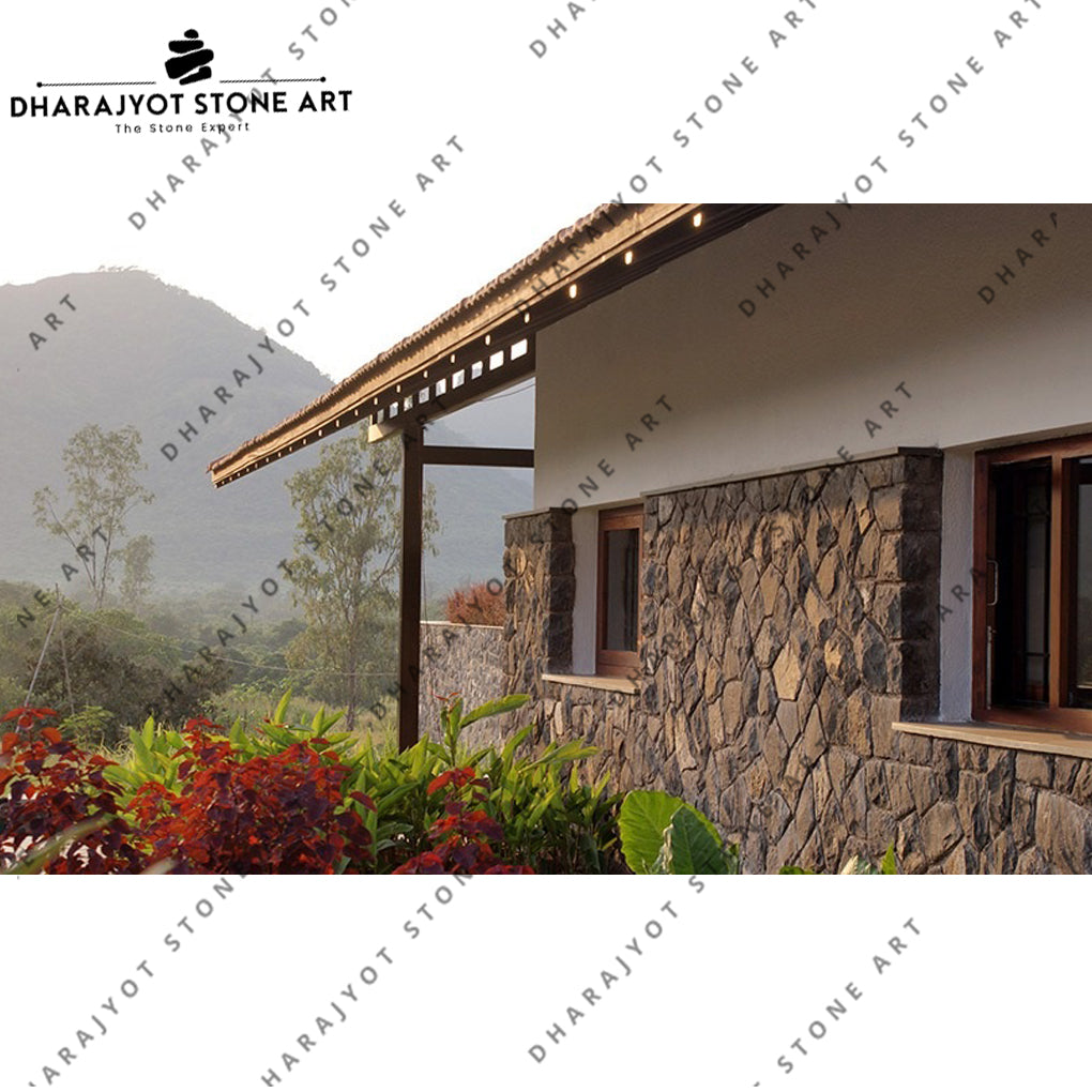 Hand-Laid Random Stone Wall Cladding