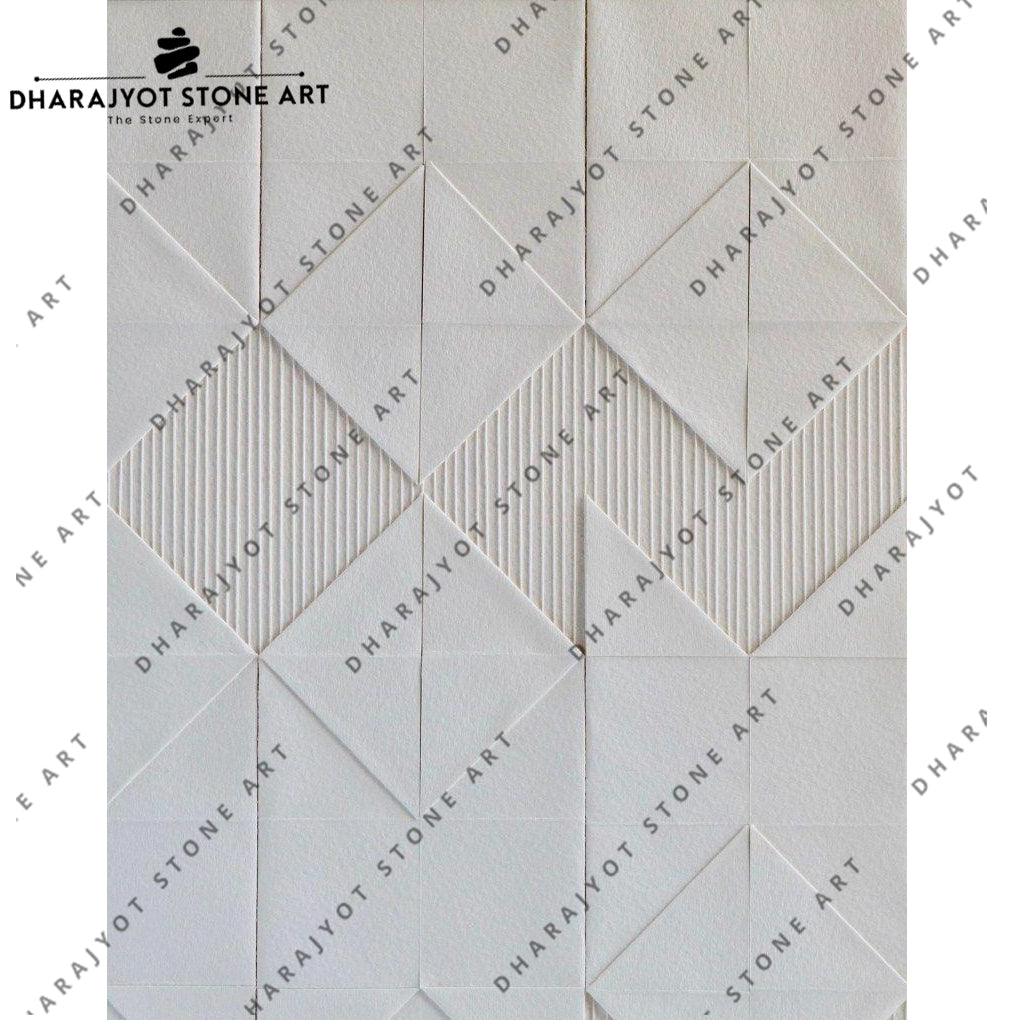 White Marble Popular Design White Wall Mural Hanging