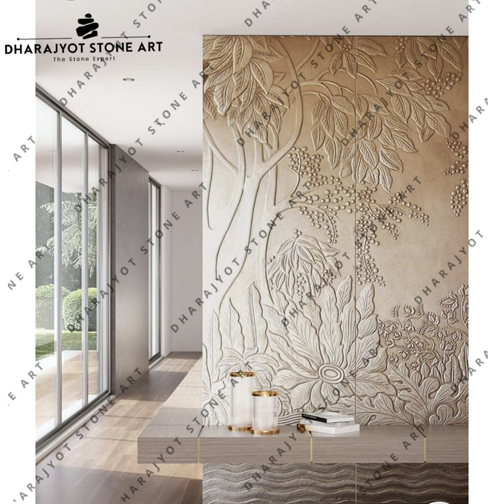 Nature Theme Handcrafted Stone Wall Panel
