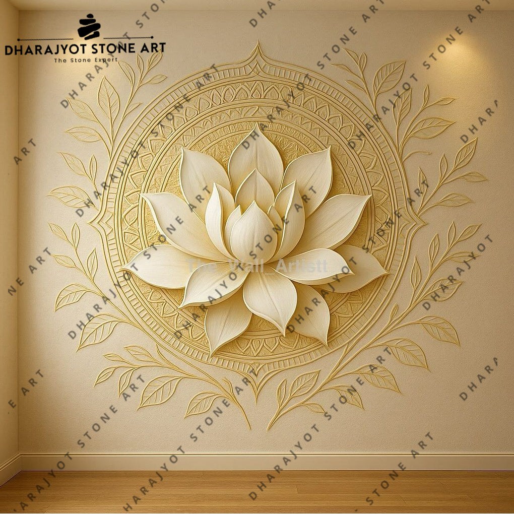 Custom Size Simple 3D Embossed Flower Creative Wall Mural