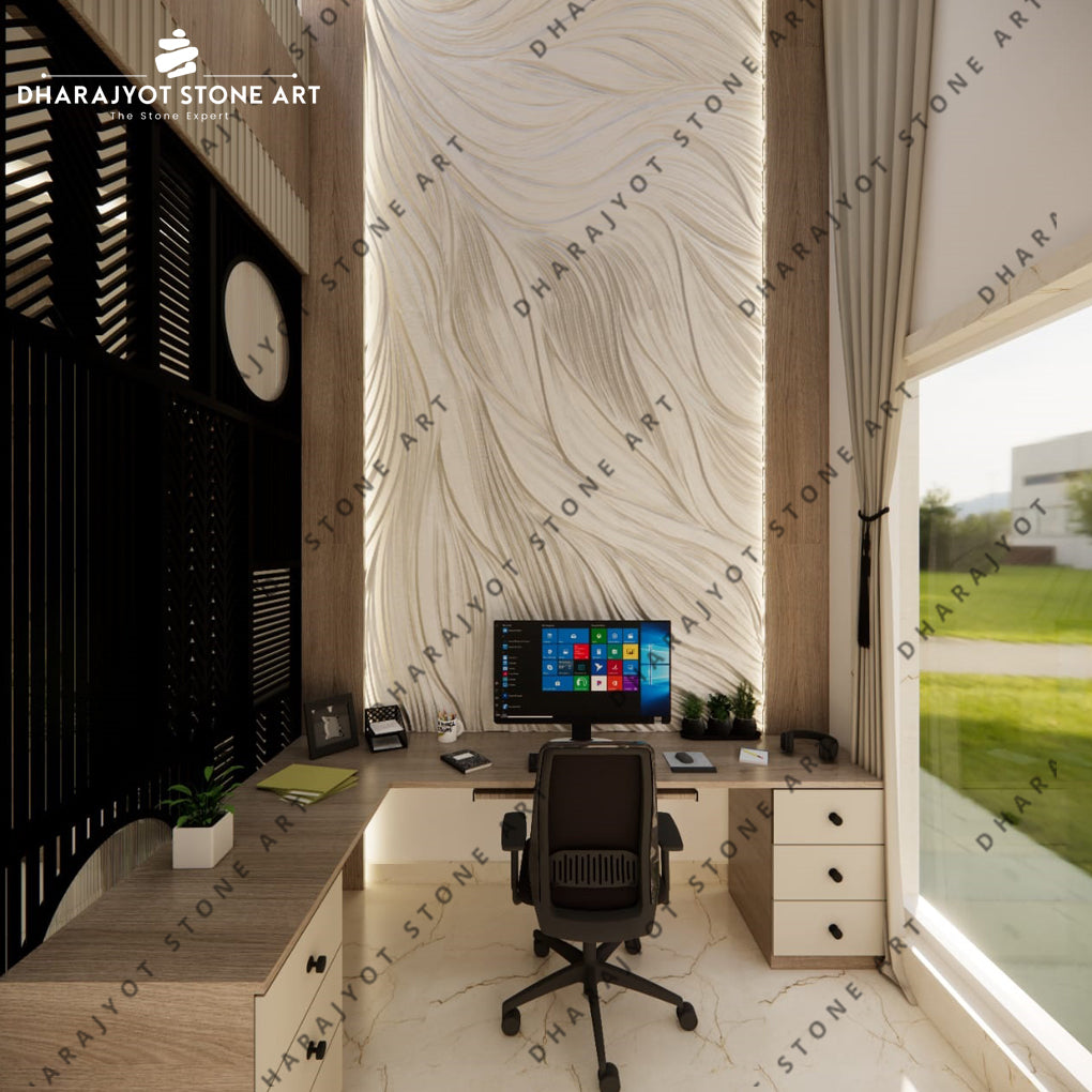 Luxury Natural Texture Stone Wave Wall Mural