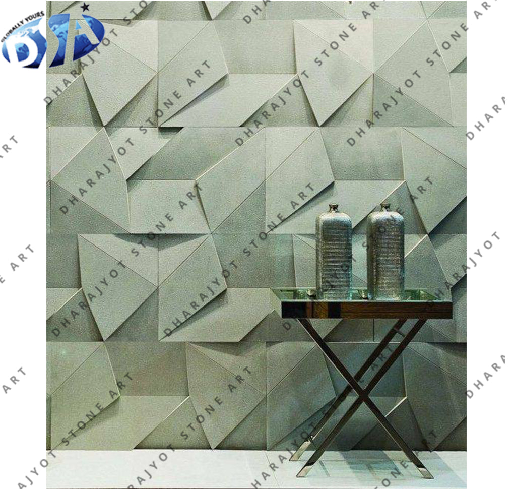 Modern Living Room 3D Triangle Pattern Stone Wall Panel