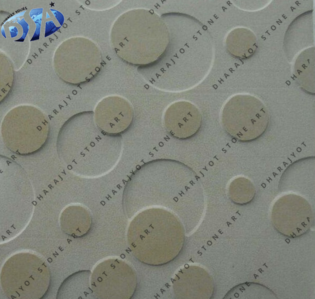 Modern Living Rooms Feature Walls Circular Pattern Stone Wall Panel