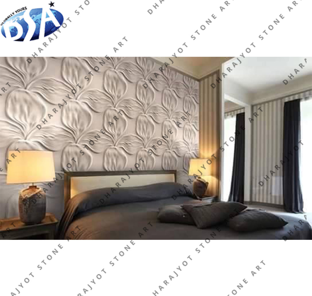 Luxury Design Living Room Decor 3D Floral Stone Wall Panel