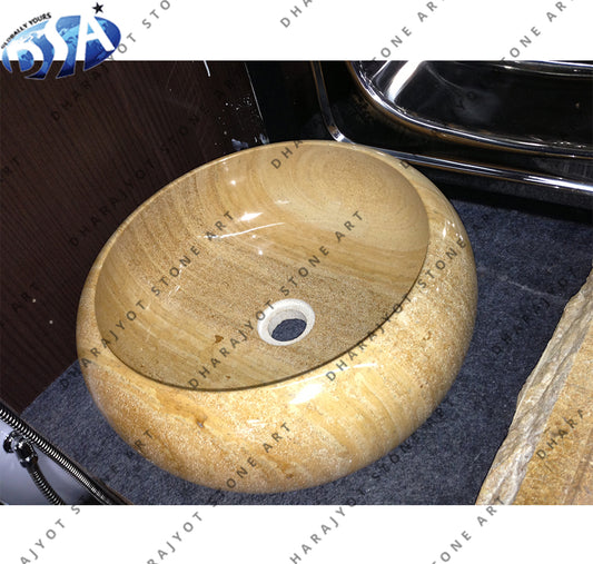 Customize Natural Bathroom Stone Sinks Wash Basin