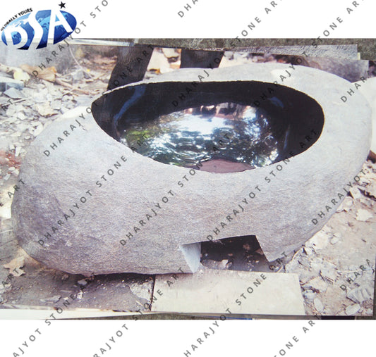 Antique Black Counter Table Top Marble Washbasin