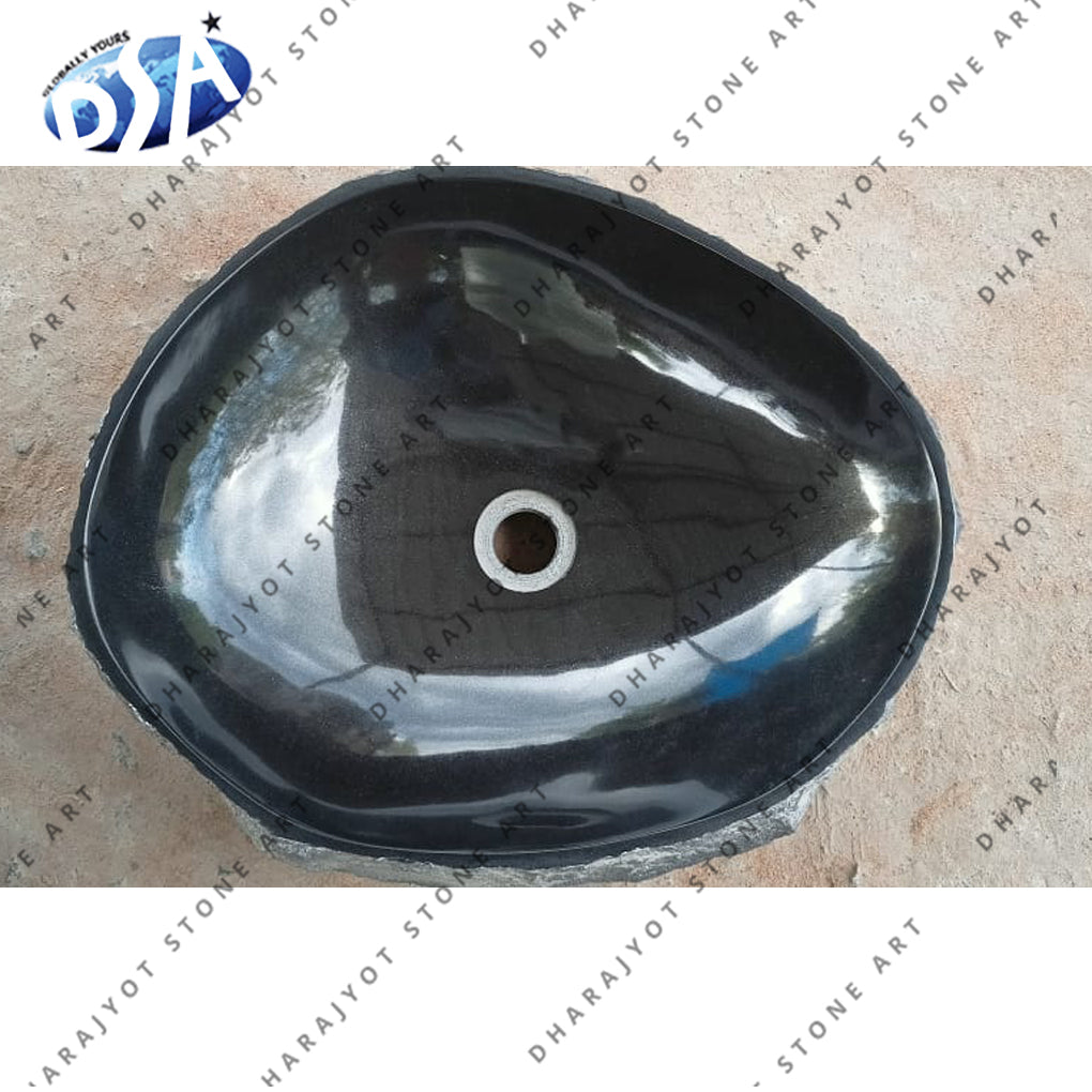 Black Marble Hand Wash Basin Sinks