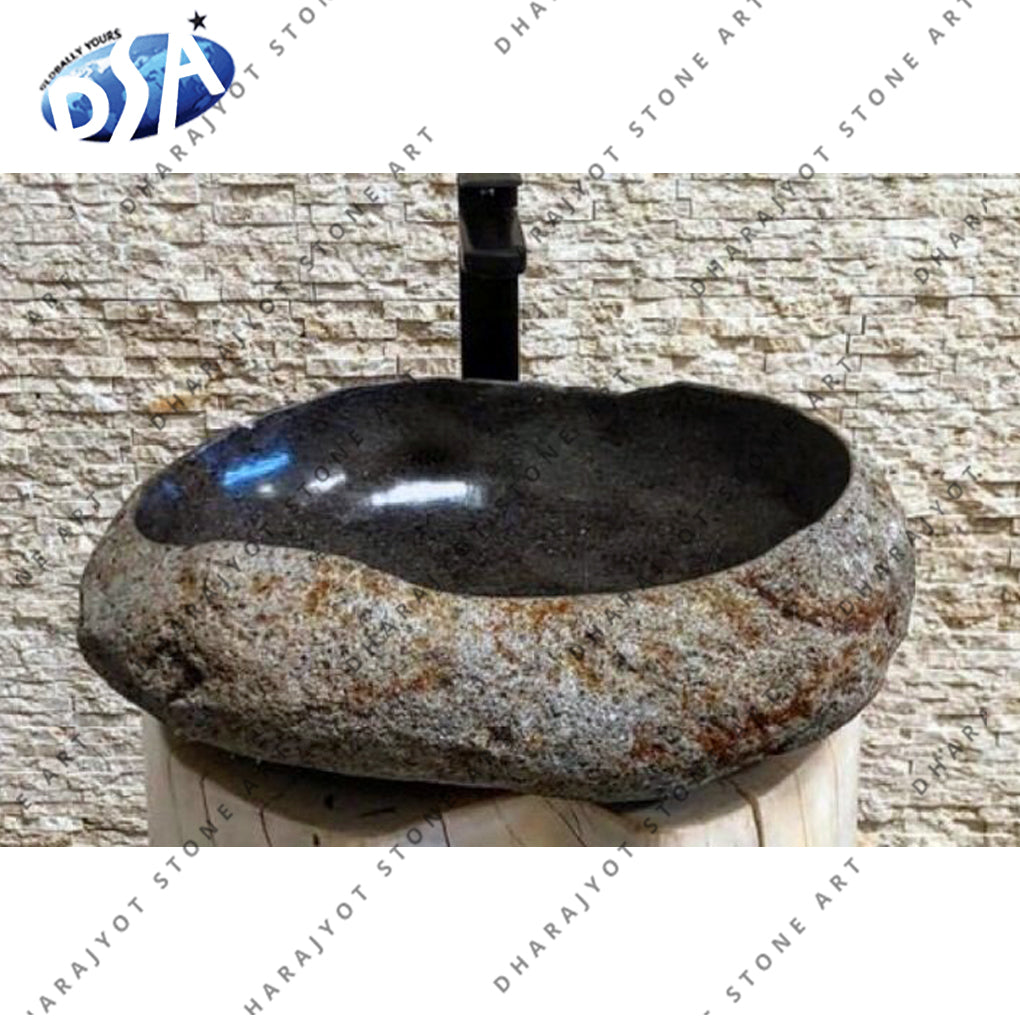 Natural River Lava Stone Hand Wash Basin
