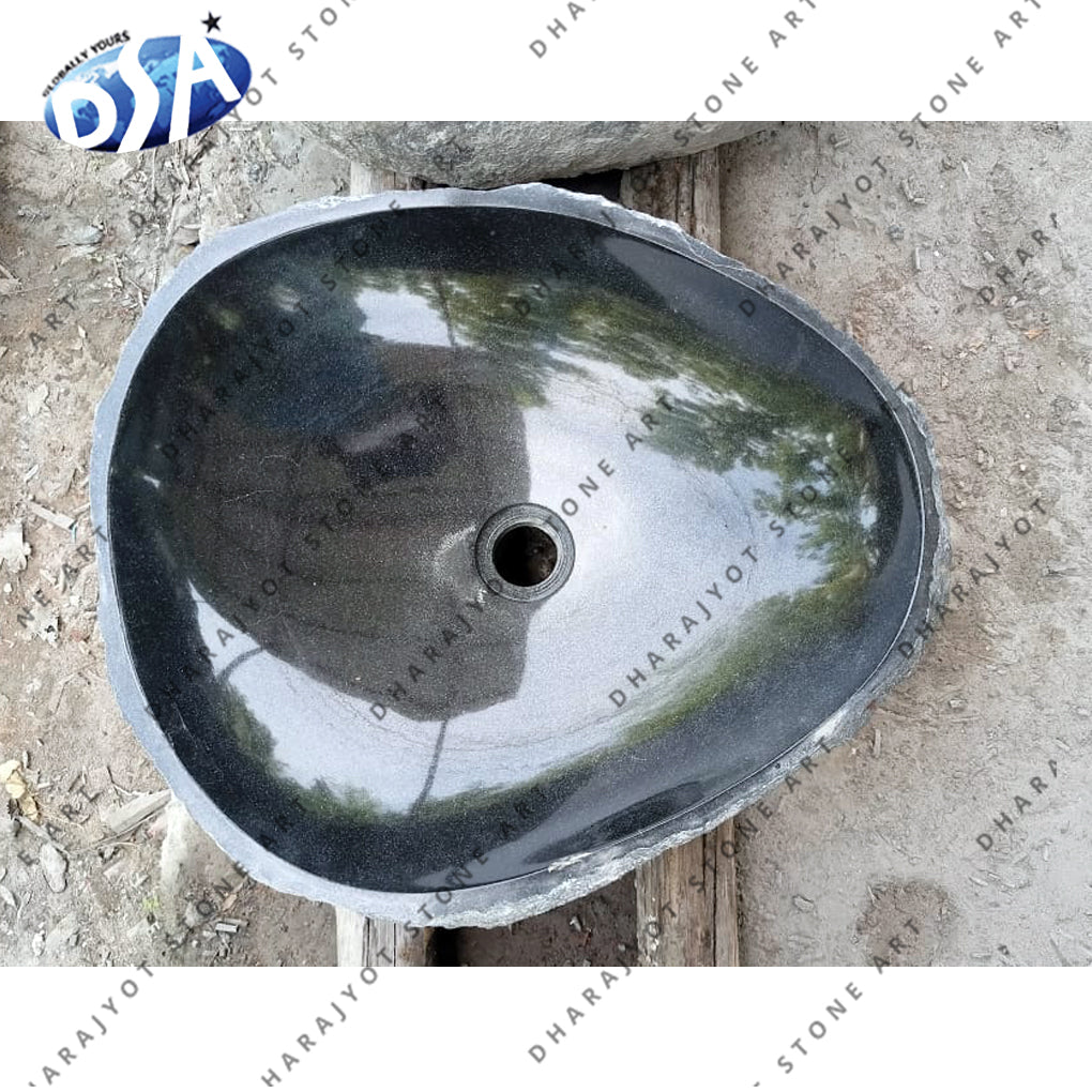 Natural Stone Dark Black Wash Basin