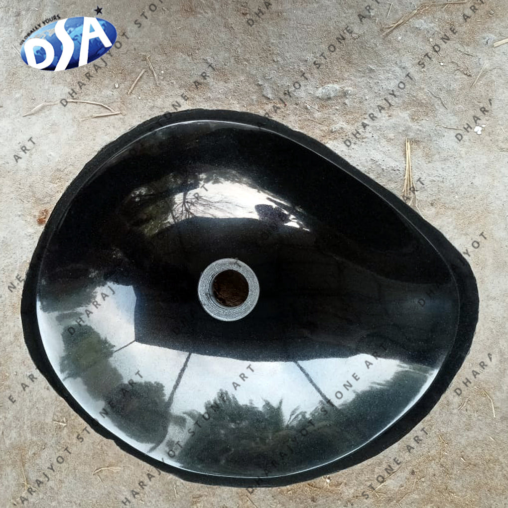 Natural Black Marble Hand Basin Marble Bath Sink