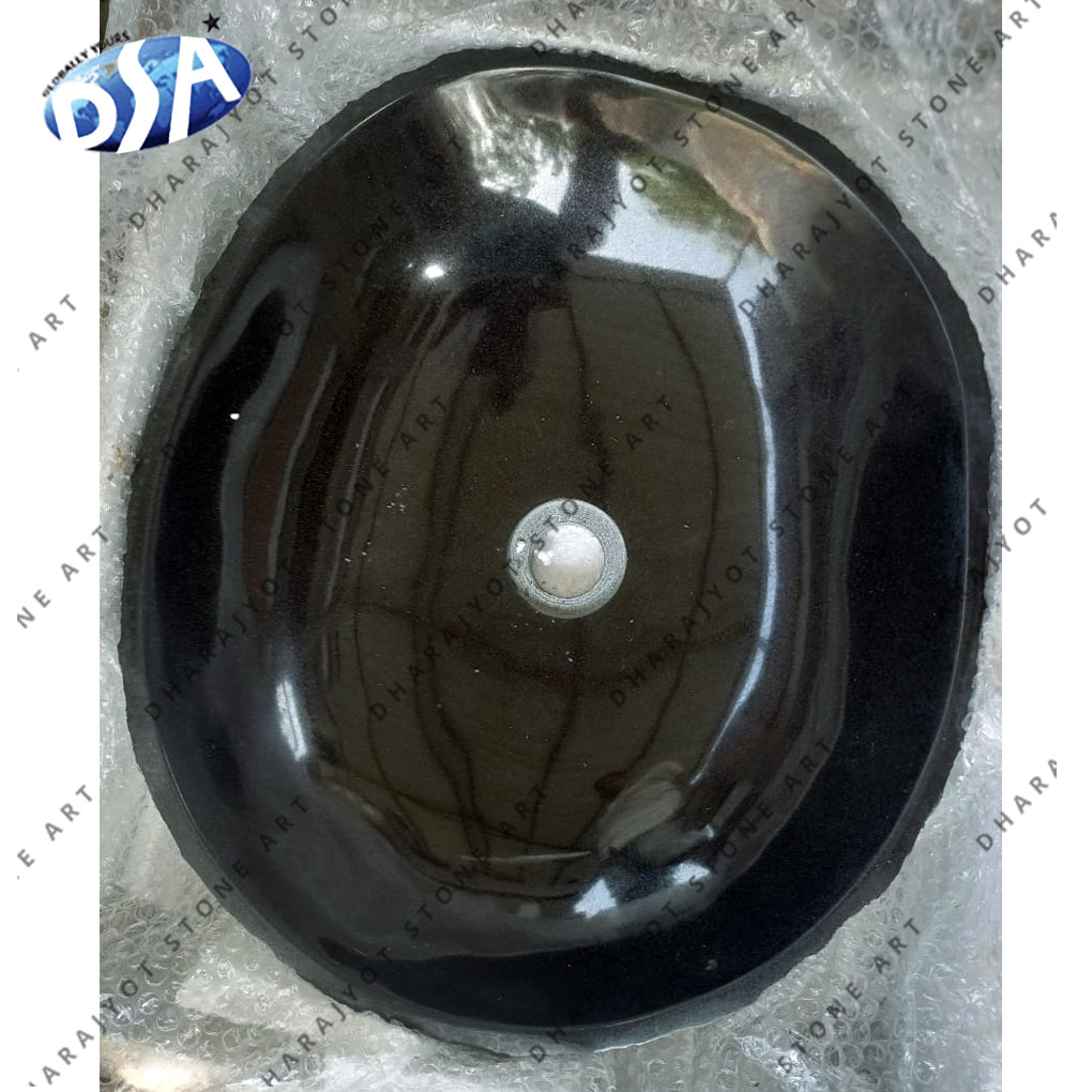 Indoor Black Stone Wash Basin