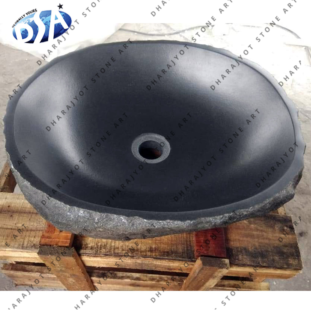 Black Marble Irregular Washbasin