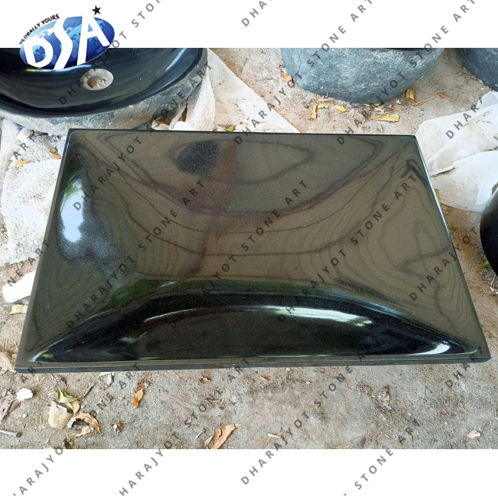 Black Marble Square Shape Washbasin