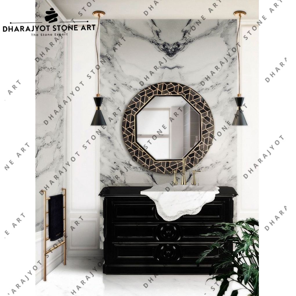 Luxury Style Large Capacity Bathroom Cabinet Washbasin