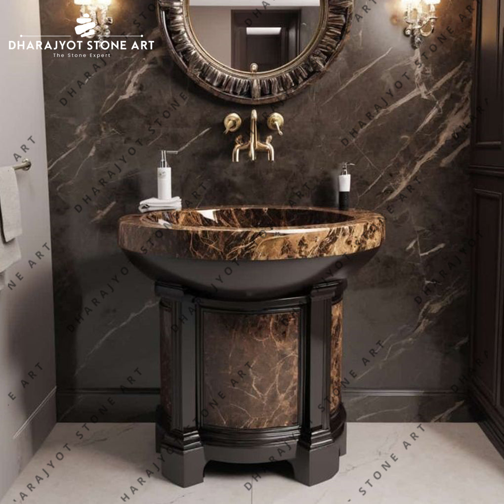 Modern Polished Marble Stone Washbasins