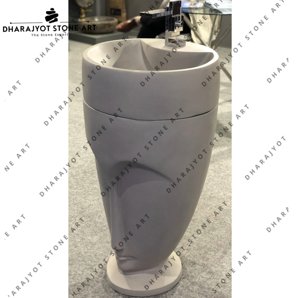 Natural Stone Stylish Pedestal Wash Basins