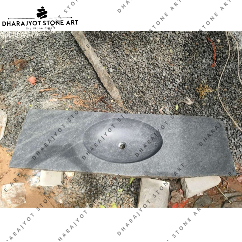 Natural Black Stone Variety Bowl Sink