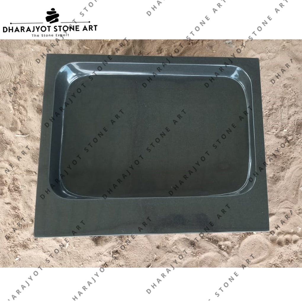Black Granite Stone Square Wash Basin