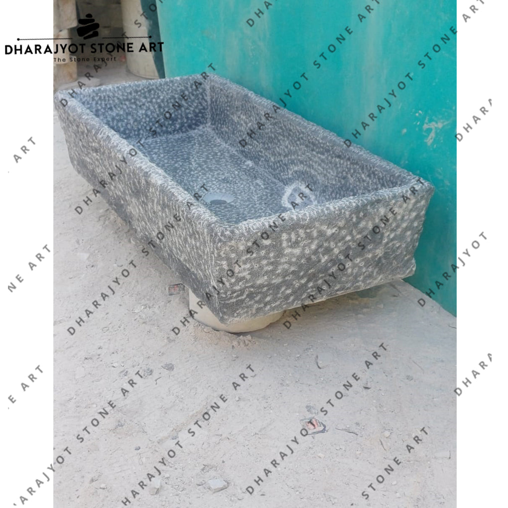 Antique Limestone European Rectangle bathroom Sink