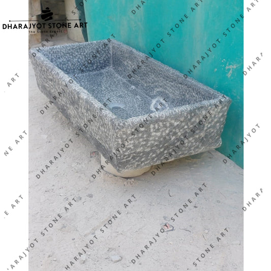 Antique Limestone European Rectangle bathroom Sink