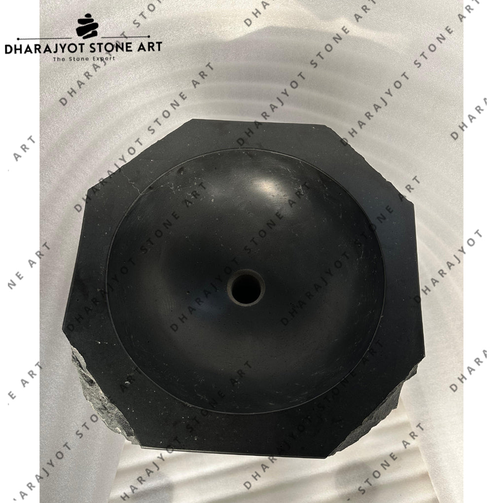 Natural Rock Modern Black Basalt Stone Washbasin